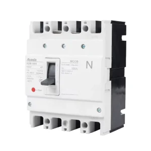 AOASIS AOM-160H 160A 4P 6kA Breaking Capacity 50/60Hz Moulded Case Circuit Breaker with Panel Mount Plug-In Mount
