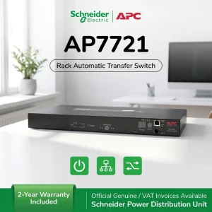 AP7721 Netshelter Rack Automatic Transfer Switch ATS 1U 10A Single Phase 220V Unbalanced Loads Protection