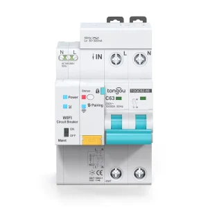 API Tuya 63A RCBO WiFi Metering Circuit Breaker Smart Life Timer Remote Control Automatic Wireless Interruptor Reclosing Switch