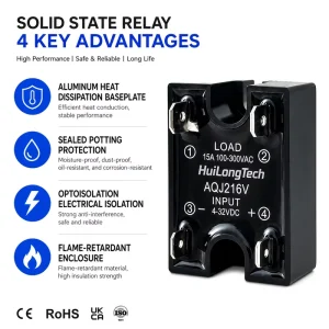 AQJ Series No Moving Parts Solid State Relay Output Non-Contact Switching Photorelay Long Lifespan for Harsh Environment