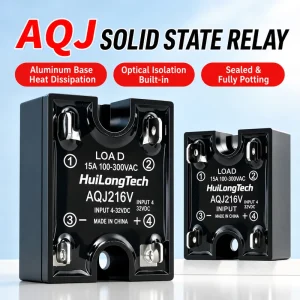 AQJ112V AQJ216V AQJ419V Solid State Relay Module DC to AC SSR 4-32VDC Input 10-300VAC Output Photo-Coupled Relay