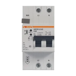 ASCB1LE 63 2P 4P C/D Curve 20mA Alert 30mA Trip Manual Leakage Test Smart Earth Leakage Breaker for Energy Monitoring