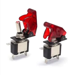 ASW 07D 12V 20A Car Aircraft LED Toggle Switch With Safety Cover