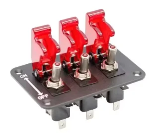 ASW 07D 3 Gang 20A 12V Toggle Switch Panel with LED Light Cover 3 Pin IP65 Waterproof SPST ON OFF Switch Plate Car Strobe