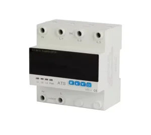 ATS 100A Over Under Voltage Protector DIN Rail Mount Adjustable Voltage Protective Device Automatic Recovery Relay for Household