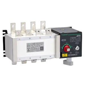 ATS 250A 220VAC 4 Phase Automatic Change Over Dual Power Transfer Switch YSQ3-250/4P PC Type CE Certified Industrial Use 50/60Hz