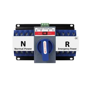 ATS 4P 63A 400V Three Phase Automatic Transfer Switch Dual Power Circuit Breaker 20kA Breaking Capacity CCC CE Certified
