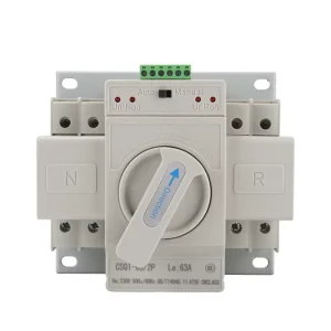 CSQ1G-63 CB Coated Back Paper Custom Color 63 Amp 2Pole PC Metal Electrical Automatic Transfer Switching Controller Dual