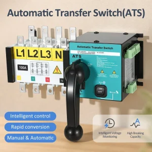 ATS Automatic Transfer Switch Dual Power Changeover Switch AC400V Manual Auto Dual Source Transfer Switch