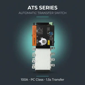 ATS Series 100A Automatic Transfer Switch PC Class Dual Power 4-Pole 400V 1.5s Transfer 10000 Ops for Generator Backup