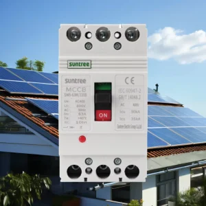 Ac Mccb Molded Case Circuit Breaker 2 Pole Electrical Pv Mccb with IEC CE CCC Certification