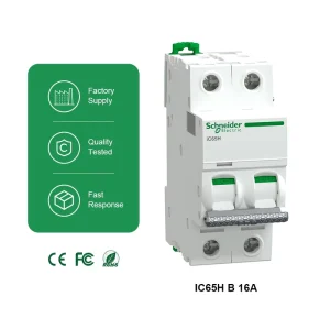 Acti9 IC65H B Curve 16A 2P 10kA Miniature Circuit Breaker