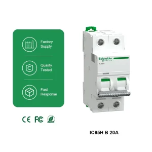 Acti9 IC65H B Curve 20A 2P 10kA Miniature Circuit Breaker