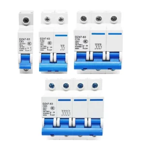 Air Circuit Breaker 4P 6A 10A 2p Household 32A 63A Three-phase 3P MCB DZ47S 1p Air Circuit Breaker 100A Electric Switch
