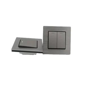 Aluminum Wire Drawing Retro 1 Gang 2 3 4 2 Way 3 way 4 Way 16A 250V Square Push Button for App Compatible Wall