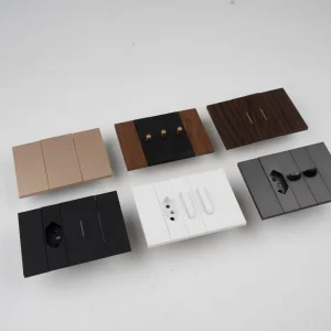 American Standard Double Pole Light Switch 118 Type Marble Texture Slim Line Rocker KLASS Luxury Modern Apartment Home