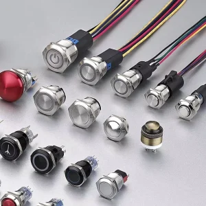 Anti-vandal Waterproof Metal Push Button Switches Illuminated Push Button Switch with Pigtail