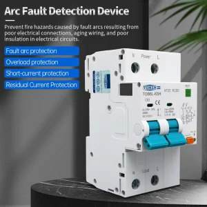 Arc Fault Detection Device Residual Current Circuit Breaker with Overcurrent Protection 2P AC230V 10 to 63A AFDD RCBO 6000A