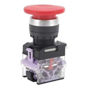 Auto lock Red 22mm Mushroom Push Button Switch IP65 Emergency Stop Plastic Material 10A 12V 2A 220V Control