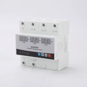 Automatic 63A Solar Seamless Transfer 3 in 1 Out Over Under Voltage Overcurrent Undercurrent Protection ATS Dual Power Switch
