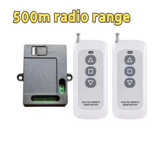 Automatic 9 72V Telescopic Rod Remote Switch Motor 2 Way Control Roller Shutter Door Switch 433M Push Pull Rod Forward Reverse