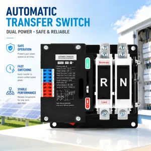 Automatic Transfer Switch 2P 400A Dual Power Changeover Equipment for Generator Applications