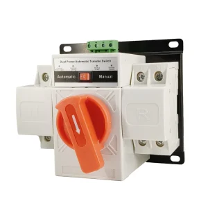 Automatic Transfer Switch ATS 2P 230V Single Phase 125A 10kA Breaking Capacity PMQ2-125 Model Din Rail