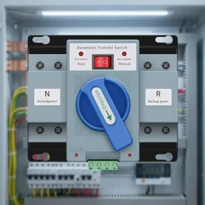 Automatic Transfer Switch ATS 4P Mini Dual Power Changeover Switch 230V 63A AC MCB Type for Home Generator Backup Power