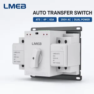 Automatic Transfer Switch (ATS) Controller Panel 100A 6 KA Breaking Capacity 4 Pole Single Three Phase for Industrial Power