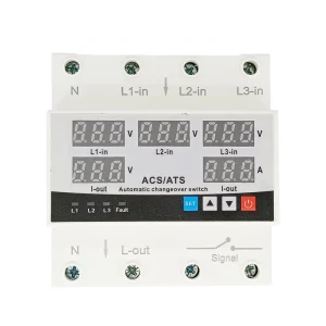 Automatic Transfer Switch Auto Phase Selector Intelligent Changeover Switch Adjustable Voltage Current Protector