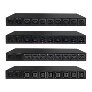 Automatic Transfer Switch Smart Networked PDU Remote Server Control Real time Power Data Monitoring Via Ethernet or IPv4