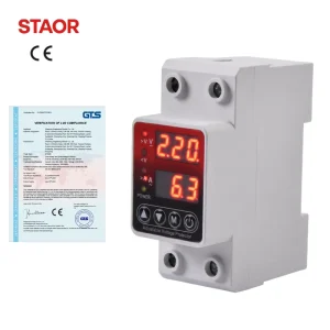 Automatic Voltage Protector 63A 220V 230V Single Phase Adjustable Over Under Voltage Protection Relay Device Din Rail