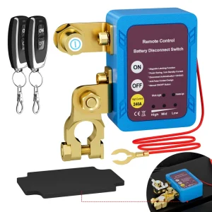Automotive DC 12V 240A Power Cut Off Remote Control Switches Car Wireless Battery Disconnect Power Kill Switch with 2 Keys