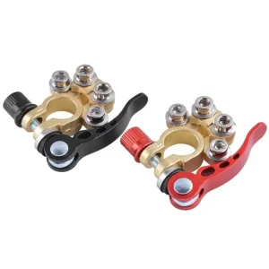 Automotive Screw Terminal Block Tin plated Brass Battery Connector Quick Release Disconnect Switch 300A 2 Pole