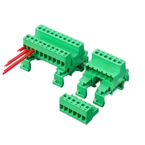 Automotive Track Mounted DIN Rail Plug In Copper 2-Pole Earth Terminal Block Spring SL-2ESAKRPDR 15A Screw Connection