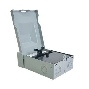 BAREP BAK PS60 240V 60Amp Weatherproof Non Fusible 1429 Certified Side Open Door AC Disconnect Pull Switch Metal Box