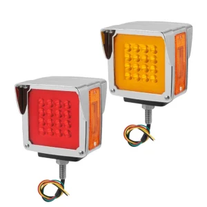 BD 5010 12V 24V LED Dual Color Red Amber Turn Signal Lamp Side Marker Light ABS Material For Trailer Truck