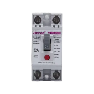 Miniature Circuit Breaker 2P 16A Residual Operating Current 30mA Miniature Circuit Breaker Overload Earth
