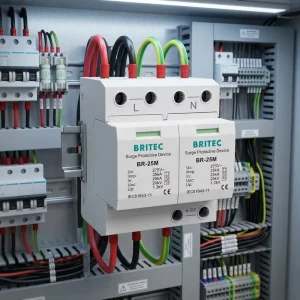 BR 25M 2P 100kA AC Type 1 Industrial Surge Protection Device Class 1 Lightning Protector T1 SPD Surge Suppressor Varistor