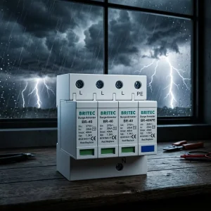 BR275-40 3+1 3 Phase T2 Industrial SPD 40kA Lightning Surge Arrester Surge Protector 275V