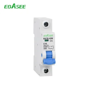 BX7B 6kA 10kA Breaking Capacity Single Pole MCB Circuit Breaker With PA66 Material