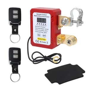 Battery Cutoff Switch 300A Led Voltage Display Remote Battery Disconnect Switch with Relay Fobs