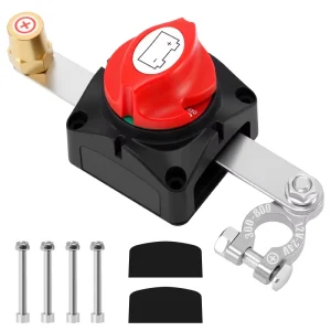 Battery Disconnect Switch 12V 48V RV Car Marine Battery Switch Copper Battery Cut Off Switch for Boat ATV UTV Vehicles