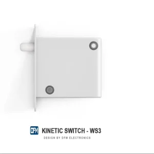 Battery-Free Self-Powered Kinetic Switch 1 Gang Wireless Remote Light Switch 10A 110V-240V 50-100m Control Range for LED Cabinet