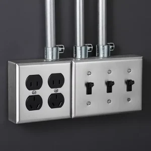 Berklin 120 type Industrial style American design Switch Socket Surface mounted Cement Finish Retro Stainless Steel