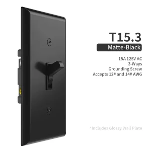 Best 125V Classic Toggle Light Switch 3 ways Easy Control for Home Automation and Modern Living Rooms UL Listed Switches