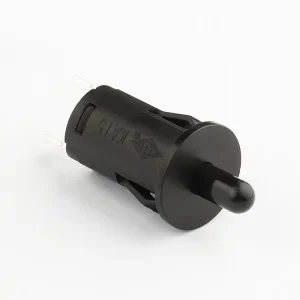 Black 12mm SPST 2pin 1A 250V Normally Open No Momentary Push Button Switch Door Switch