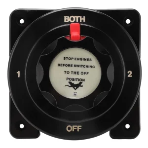 Black 4 Position Heavy Duty Battery Switch 250A Battery Selector Switch DC6 32V for RV Yacht