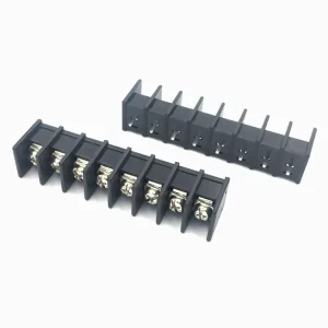 Black American Standard Terminal Block Backshell PH9.5mm 8P Brass PA66 Industrial Connector Accessories Fence Type