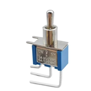 Blue Mini Toggle Switch 90 Degree 3 Way On off on Momentary Toggle Switch With 3 Bend Pin